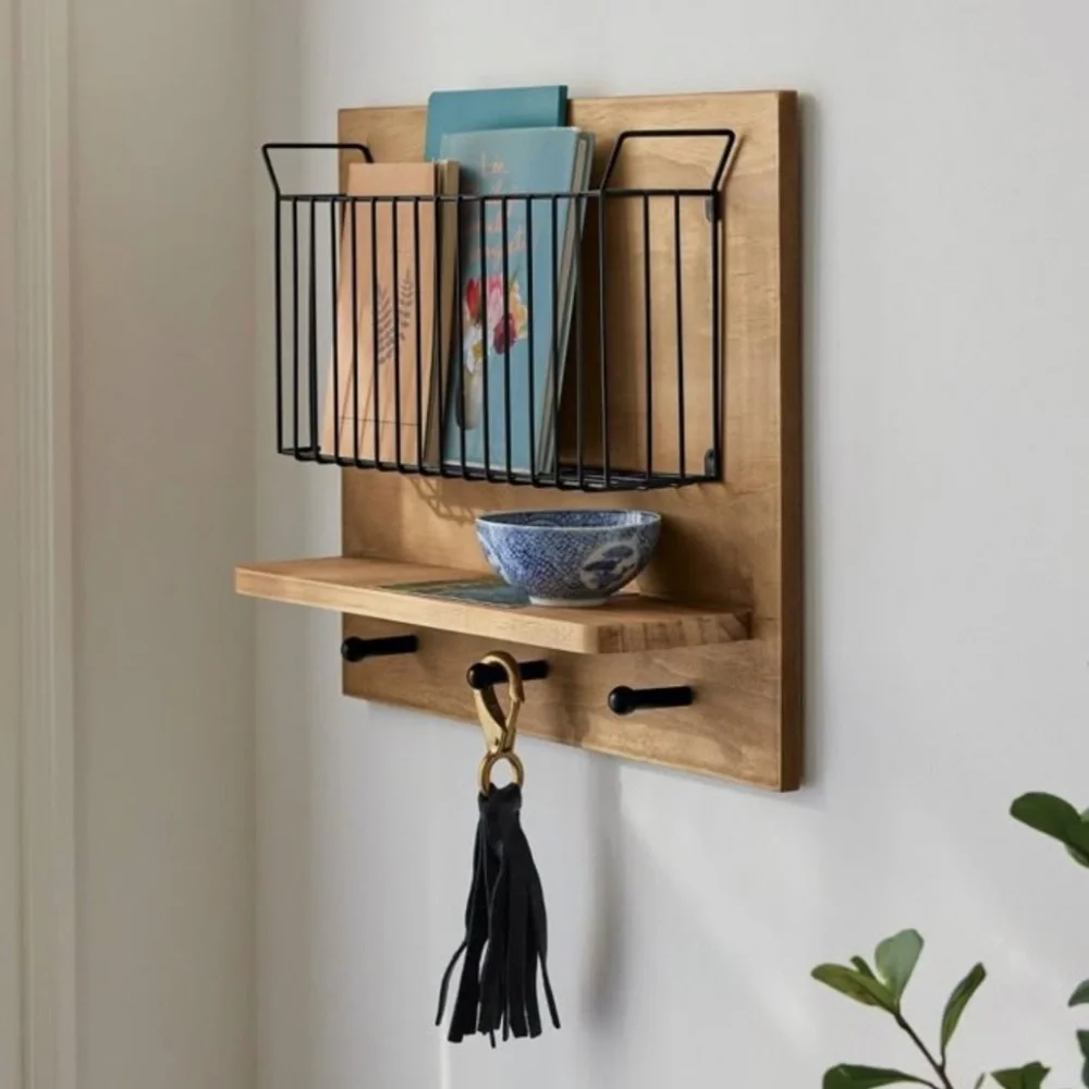 17"x14" Wall Organizer Brown/Black - Threshold - Picture 1 of 7